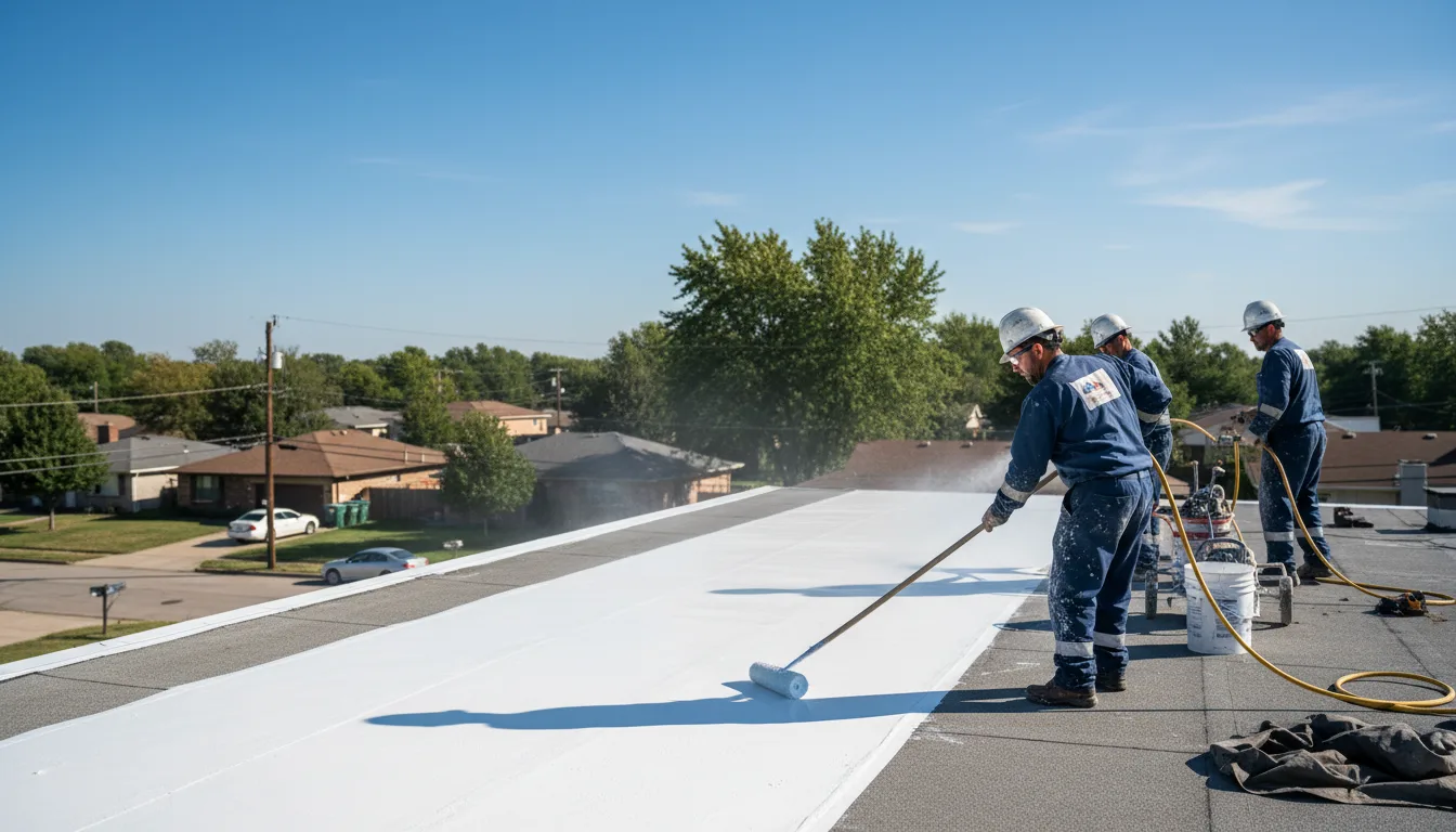 Commercial roof coating in Collins, MS near me